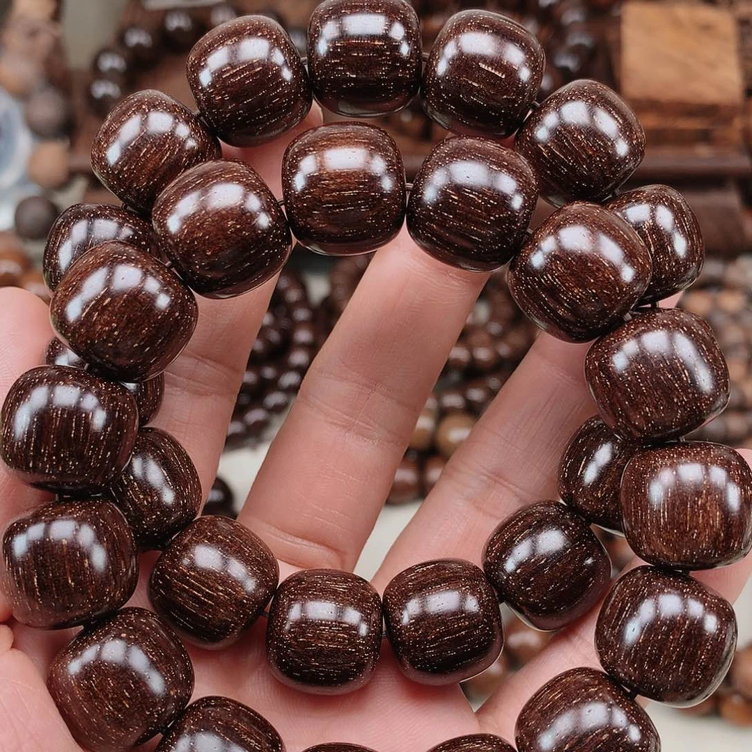 【闪购商品】贡木其他巴贡黑金虎珀流星雨1516发其中一串