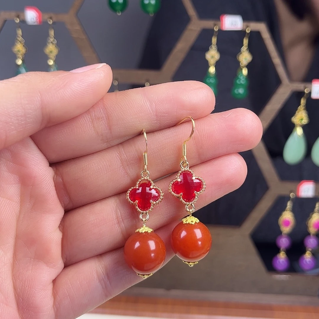 锆石合金925银耳饰