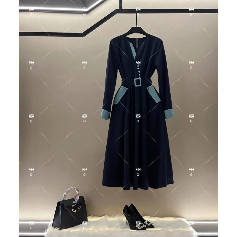 春夏丨设计师轻奢法式印花女士连衣裙 GS-57311