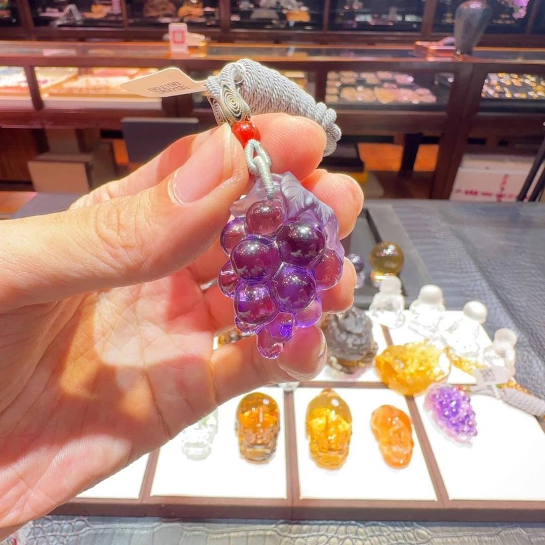 颈饰未镶嵌紫晶紫水晶葡萄吊坠