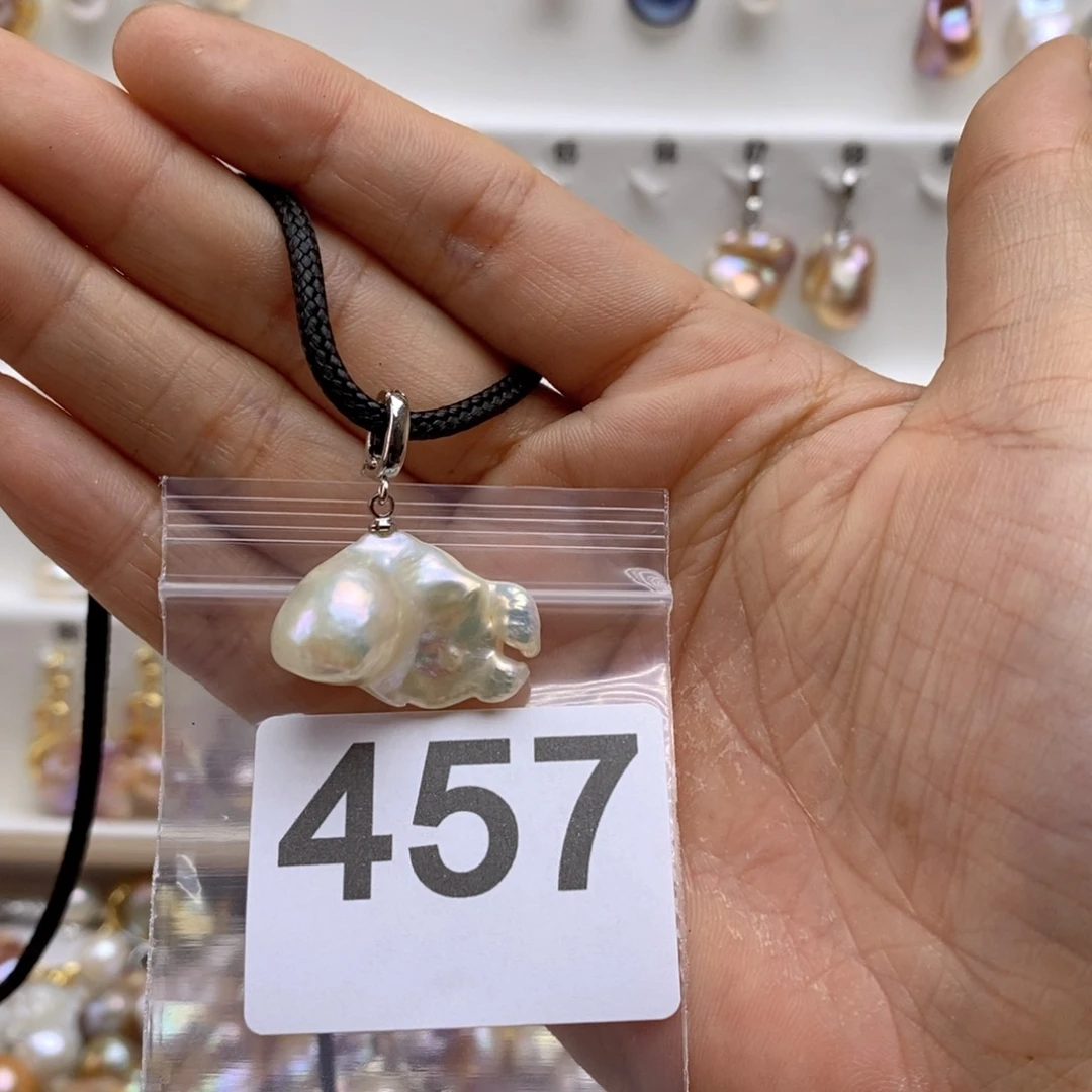 淡水珍珠颈饰银S925镶嵌457