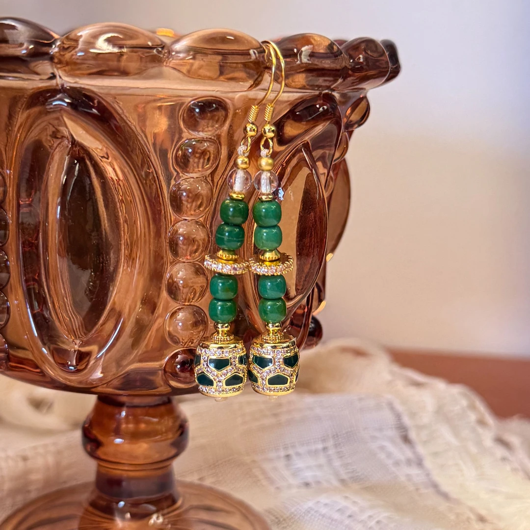 925银耳饰 珠宝 【三宝】背甲耳环手工气质R045