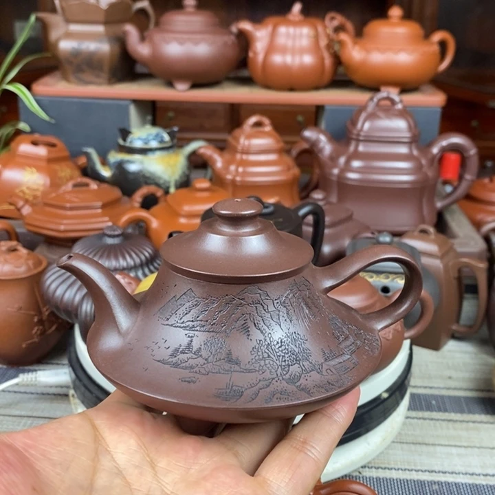 茶壶紫砂云炉180-260cc原矿老紫泥特价