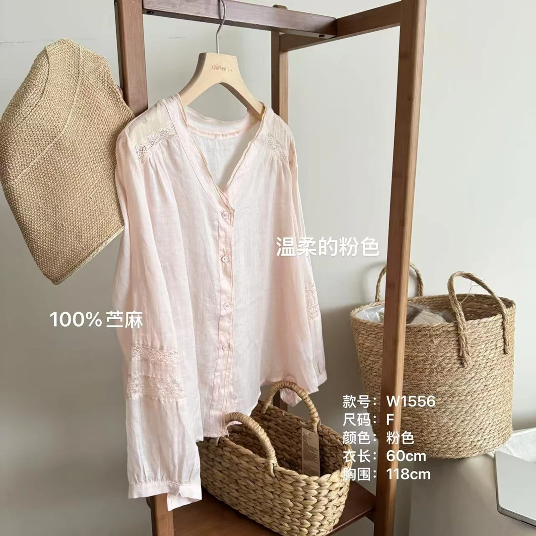 小文姐 W1556-夏季韩系设计小众简约百搭宽松显瘦通勤休闲衬衫
