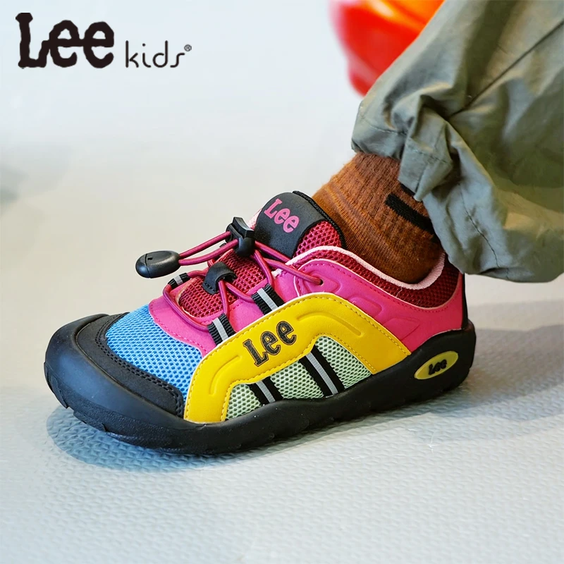 Leekids童鞋女学院风休闲鞋男童秋季防滑运动鞋儿童网面透气跑鞋