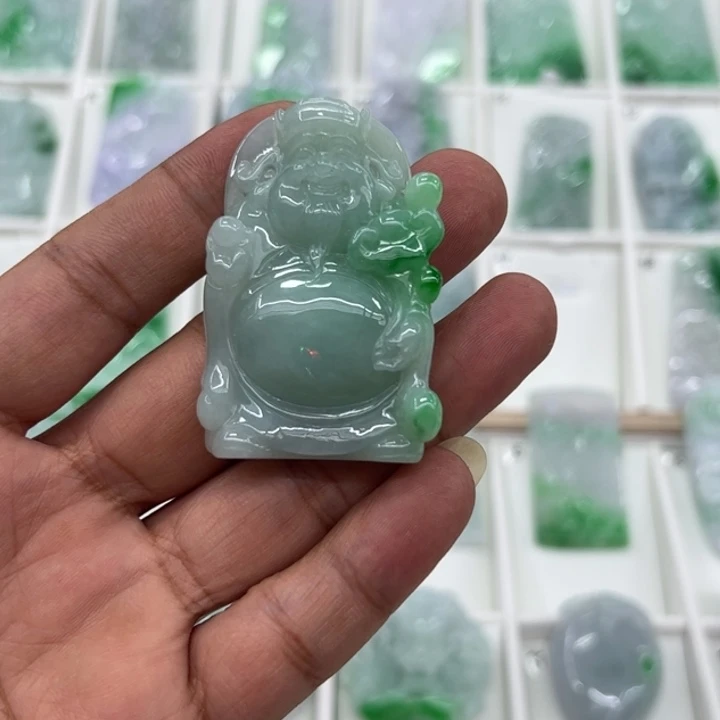 颈饰未镶嵌翡翠财神爷