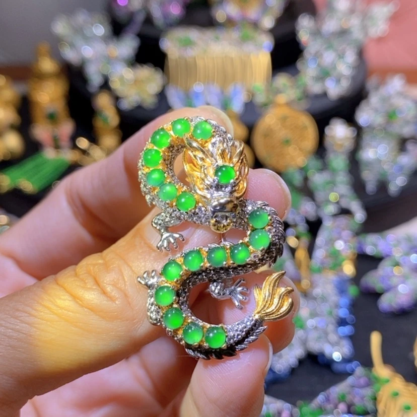 【闪购商品】银S925镶嵌挂件翡翠