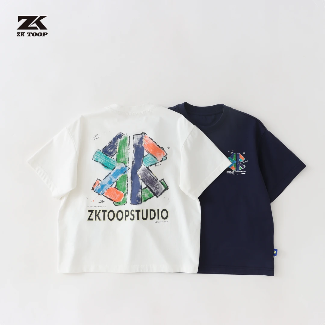 【Z＆K】夏季男童韩版重工高级质感运动短袖T恤ZK-1221030-1221031