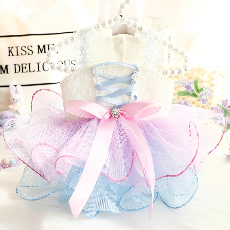 狗狗衣服春夏装薄款猫咪公主纱裙紫色星黛礼服小型犬泰迪宠物6732