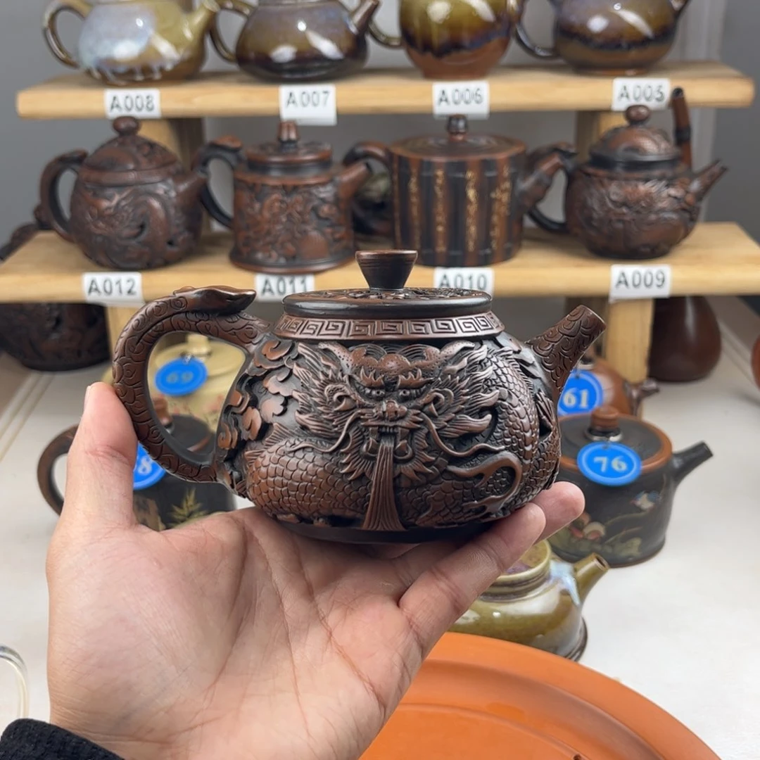 壶249cc 建水紫陶全手工制作，老匠人精工精制
