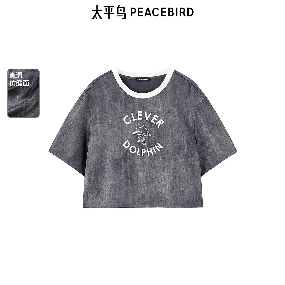 【商场同款】太平鸟女装2025年夏季新款高街短袖T恤A3CNF2645