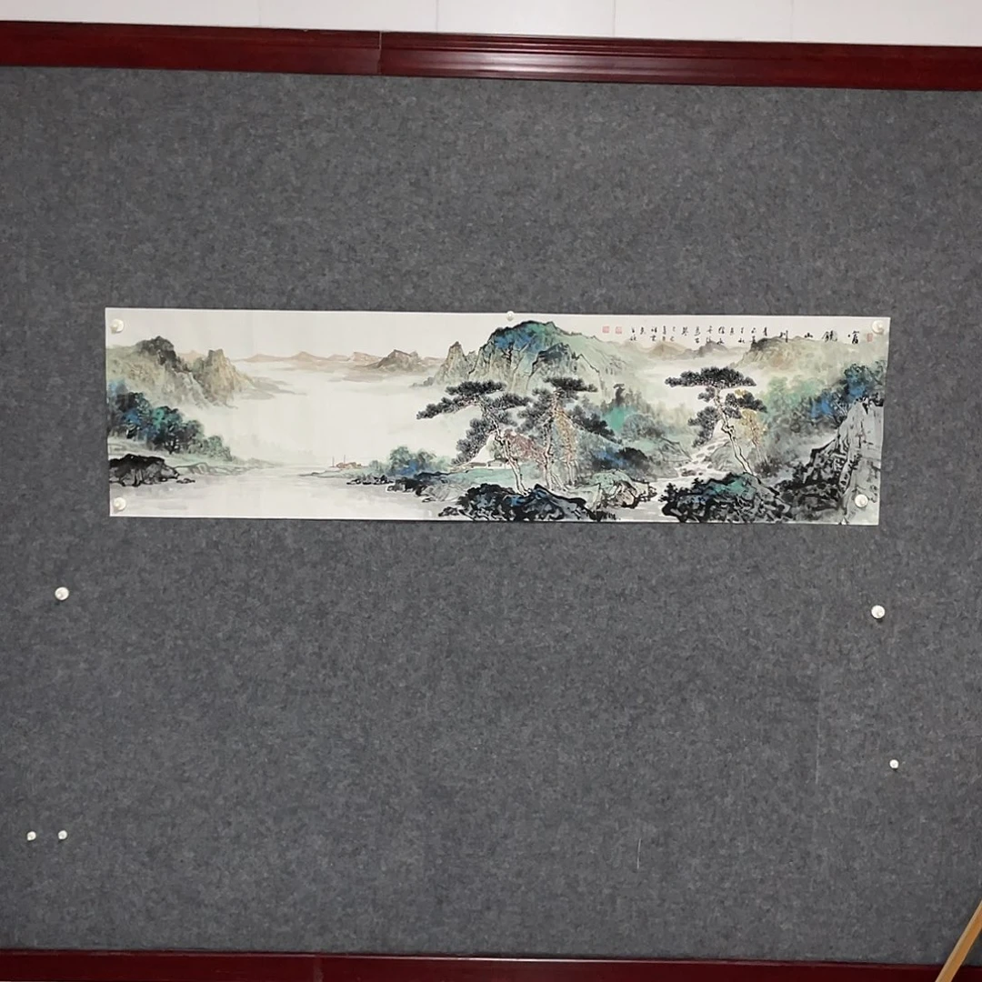 高***高国画六尺对开画芯