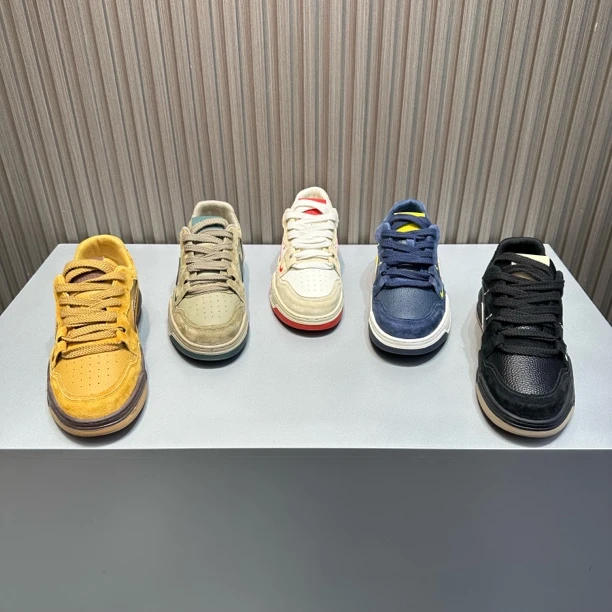 68-581秋季新款男士休闲鞋时尚百搭低帮软底透气皮面运动鞋板鞋