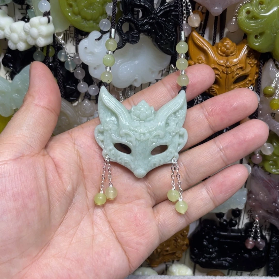 【闪购商品】岫玉颈饰未镶嵌4吊坠