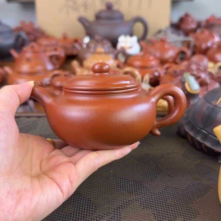 紫砂茶壶朱泥全手仿古200毫升