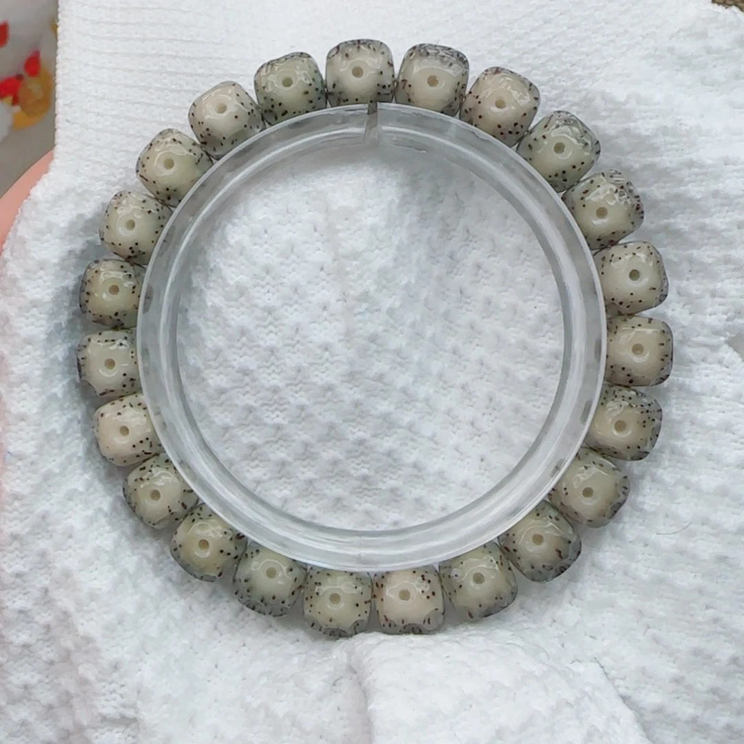 星月菩提手串冰糖大眼睛玻璃体精工空啄无相10*9