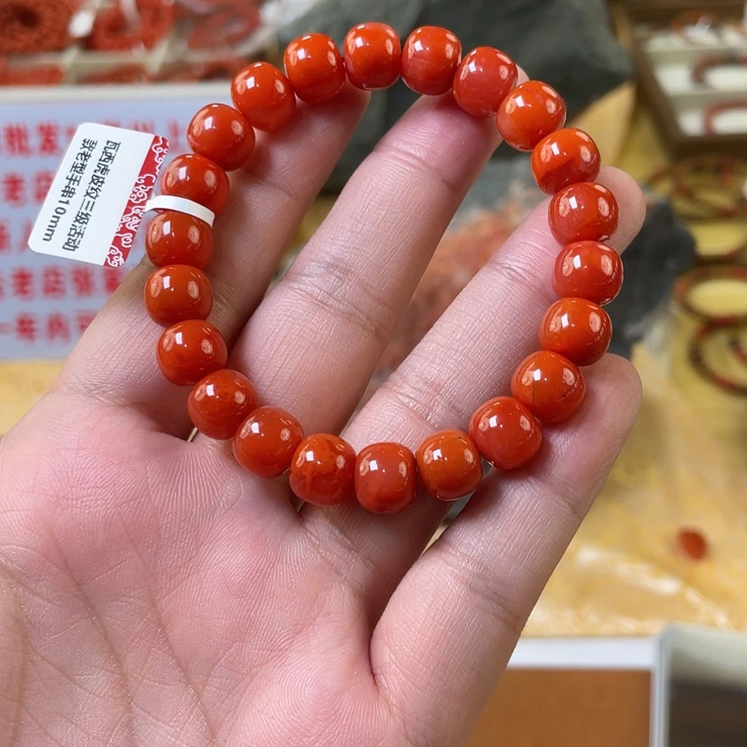 南红玛瑙未镶嵌手链10mm