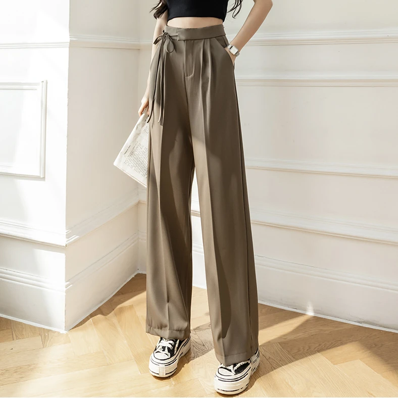 断码捡漏~~万搭西装裤~设计感十足的西装阔腿裤2362花契大码200斤