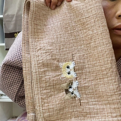 棉微瑕中号一对纱布