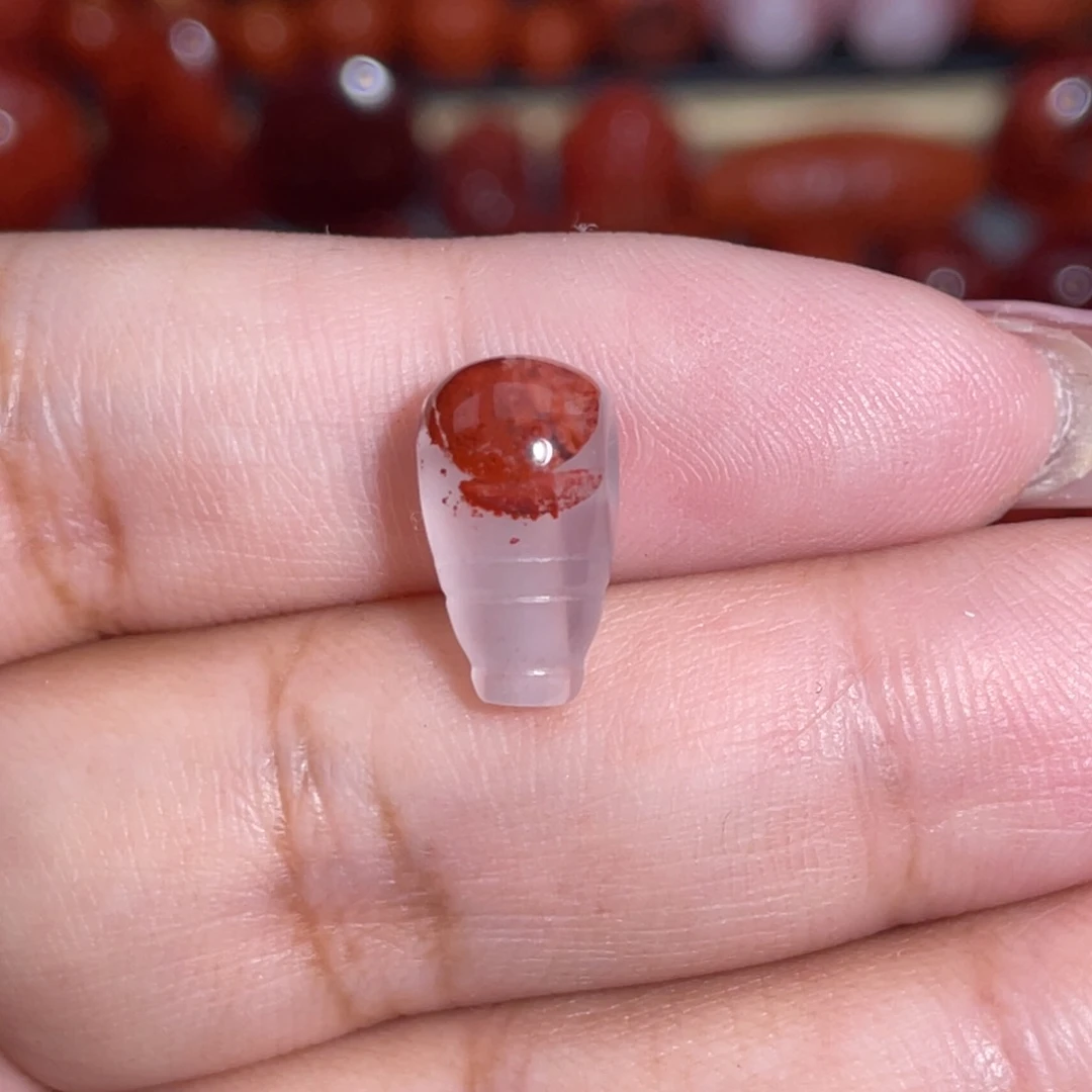 南红玛瑙未镶嵌川料冰飘三通