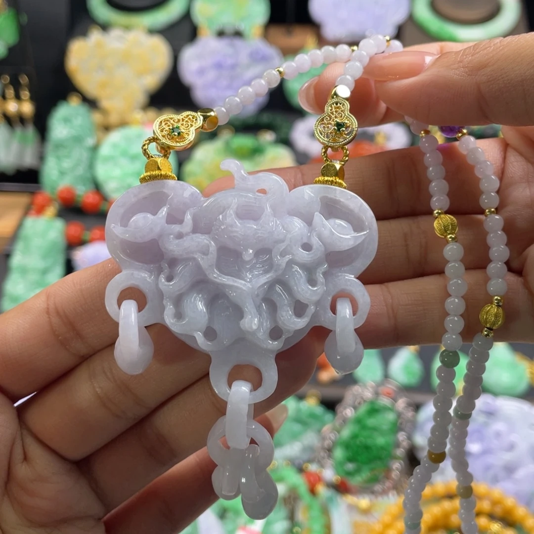 翡翠未镶嵌颈饰代编织