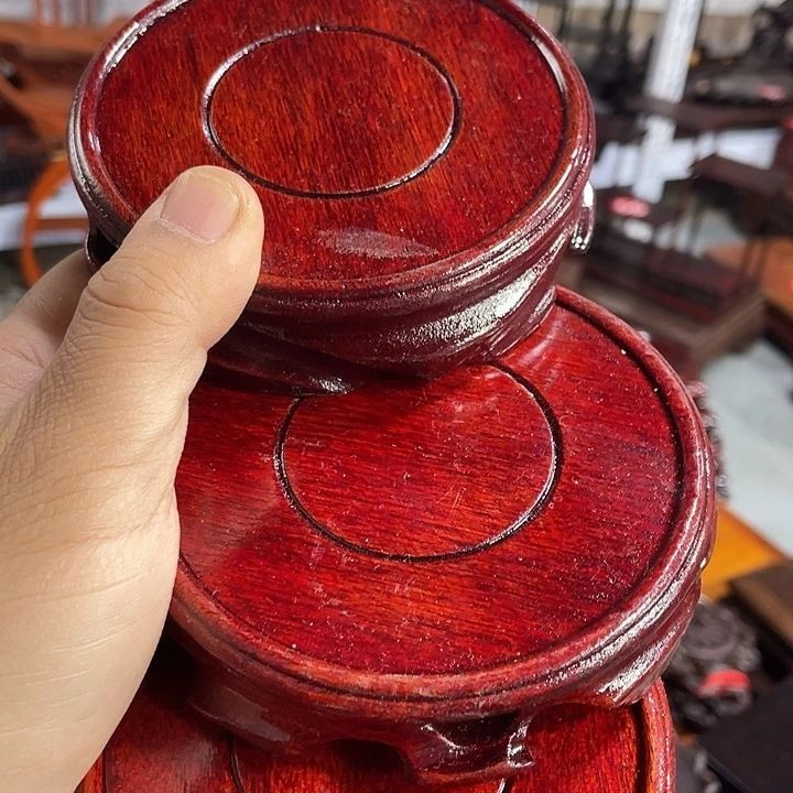 香榧木红木底座工艺品3个