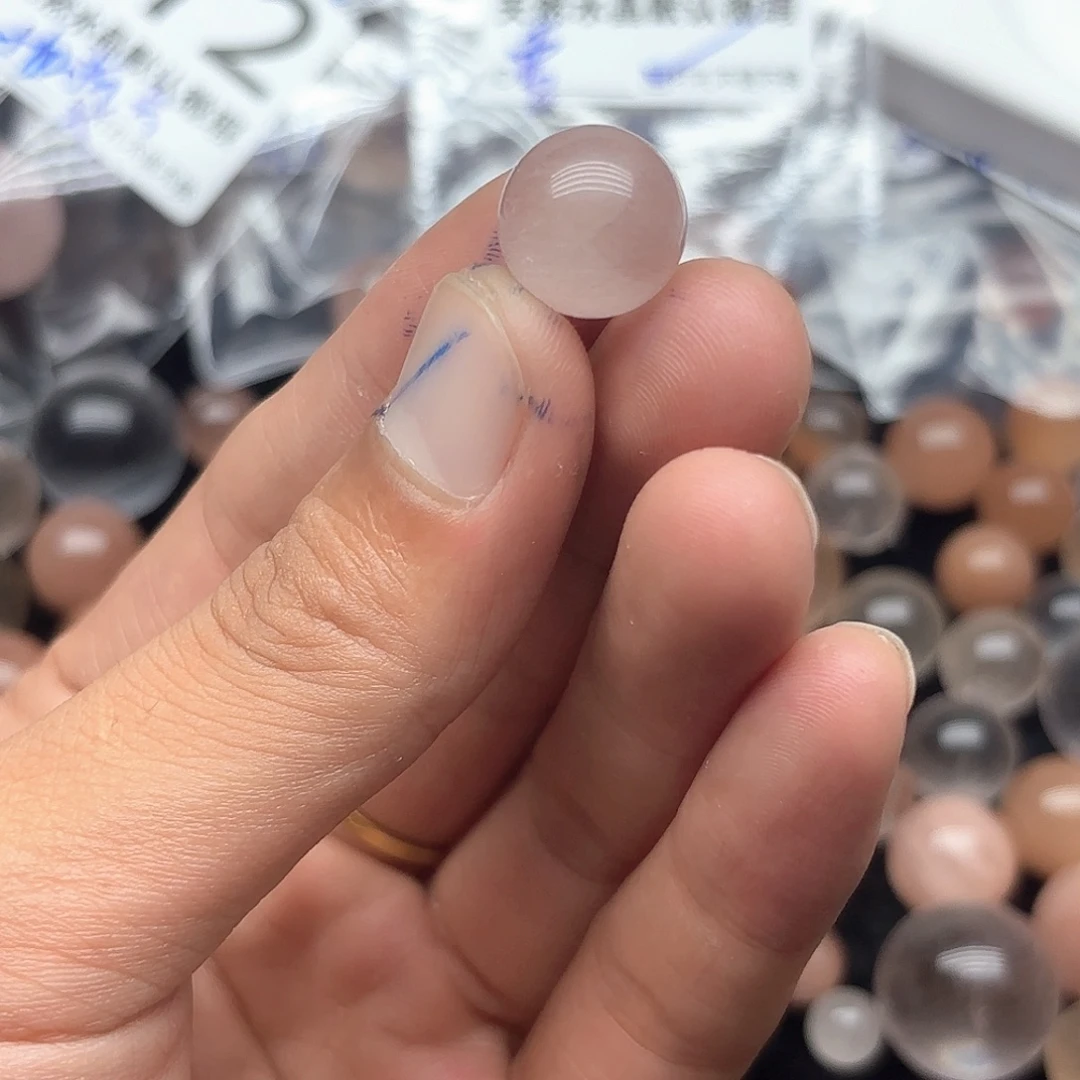 梓***水晶未镶嵌珠宝半成品定制通孔不退不换