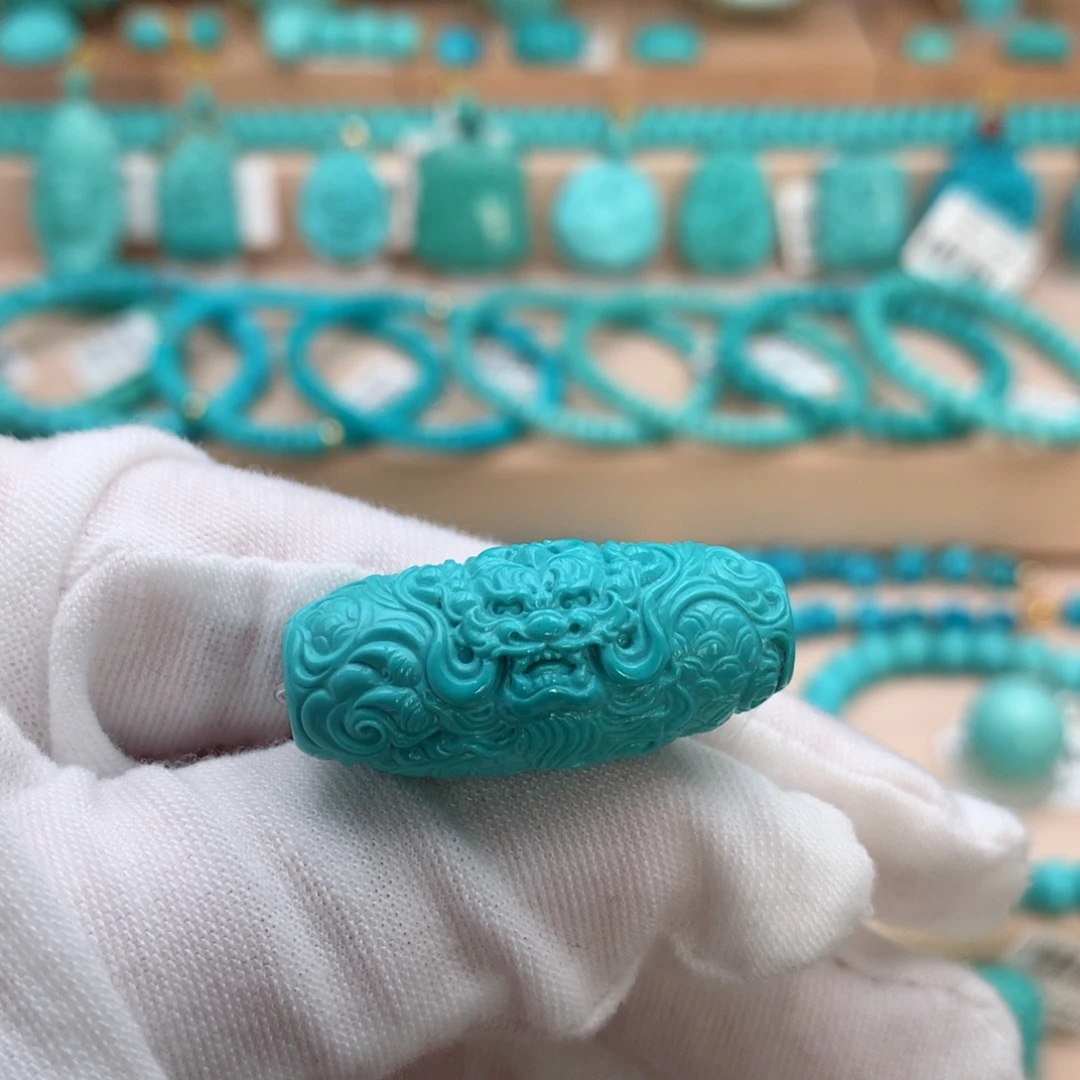 绿松石未镶嵌珠宝奇石14.2mm