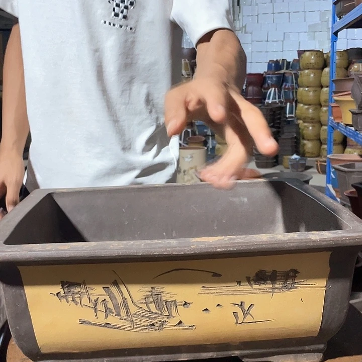 40黄色马槽花盆花盆