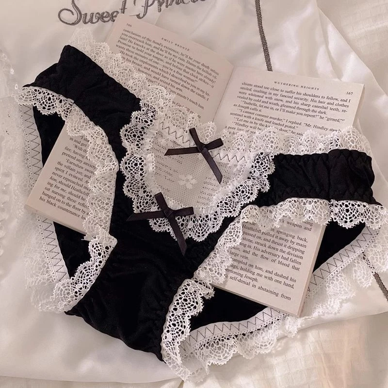 红色本命年内裤女纯棉抗菌裆性感纯欲情调低腰三角裤蕾丝日系甜美