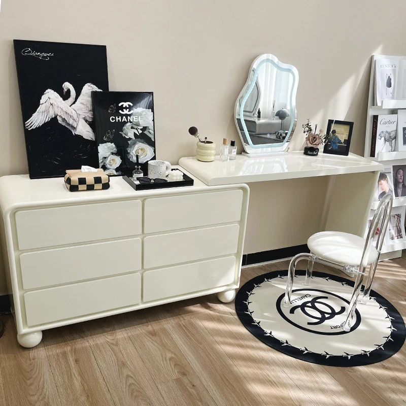 【新春特惠】卧室化妆台六斗柜一体现代简约实木梳妆柜收纳柜