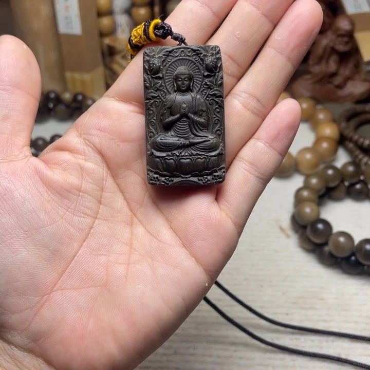 檀香木无事牌印度老山檀香阿弥阴沉牌