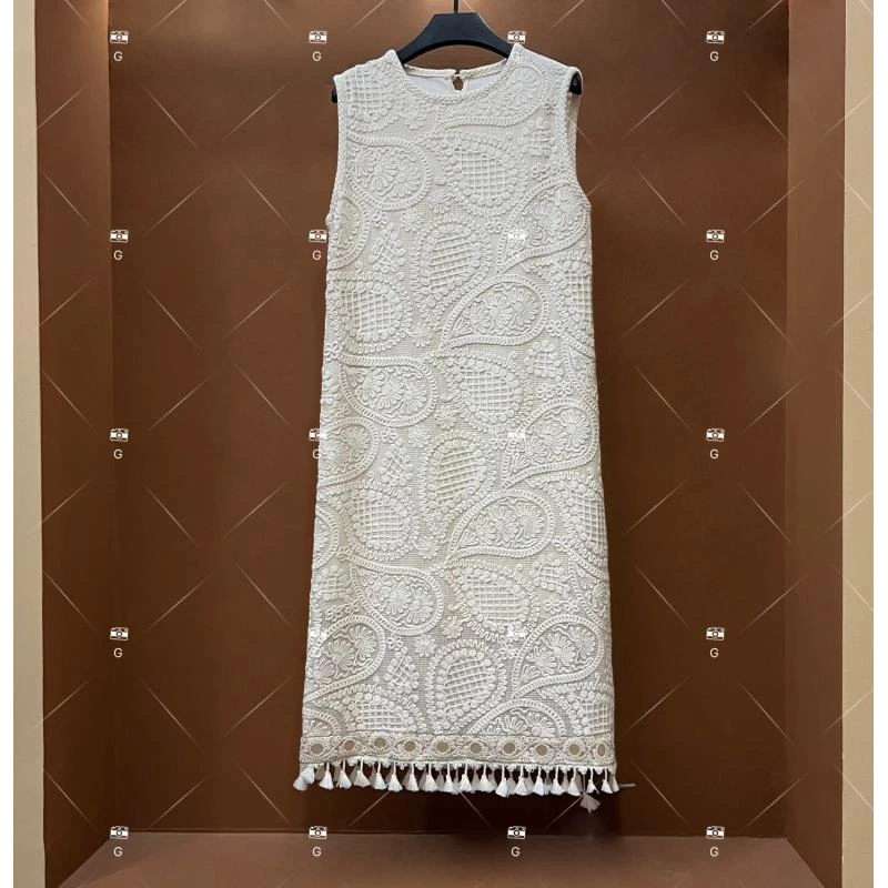 【李娜】春夏丨设计师轻奢法式印花女士连衣裙 H-396