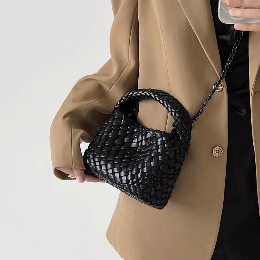 高质感手工编织小托特包爆款手提包包2025新款女包时尚单肩斜挎包