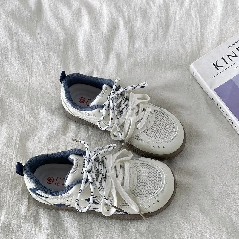 【FBZN官方正品】百搭小众板鞋女款2025新款夏季ins潮鞋子网面德