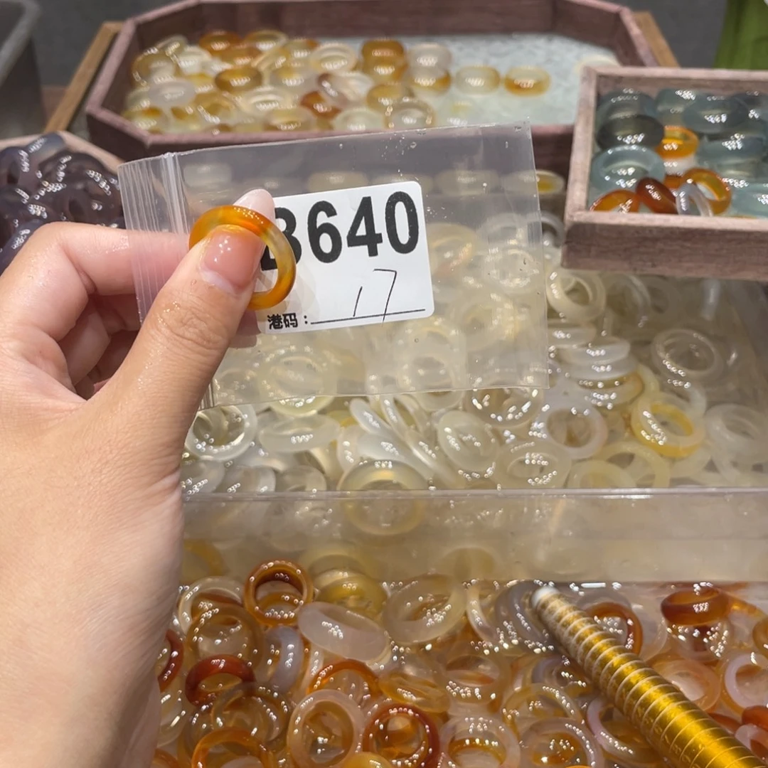 玛瑙/玉髓未镶嵌戒指640
