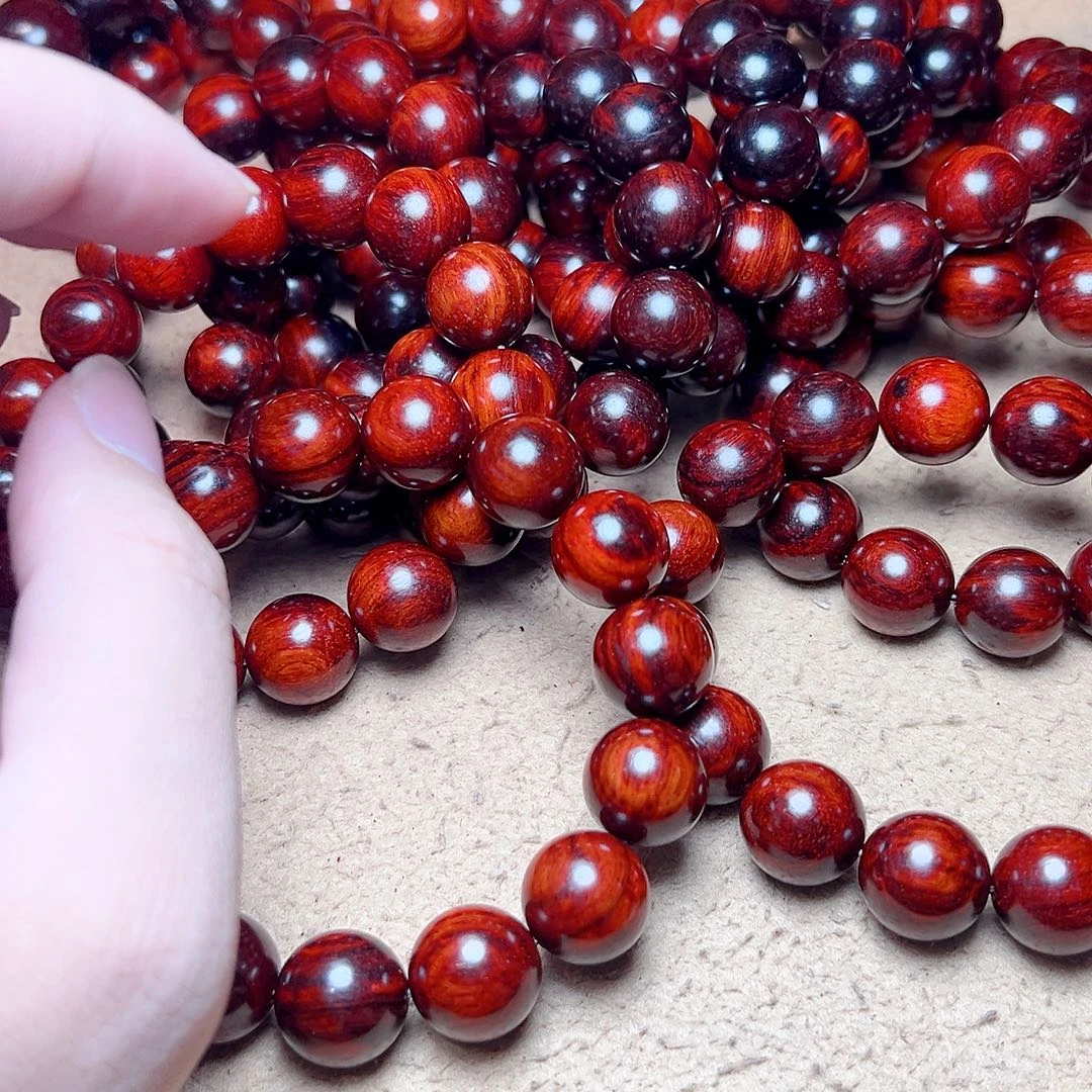 小叶紫檀手串/手链15琴料芝麻纹金星毕业级