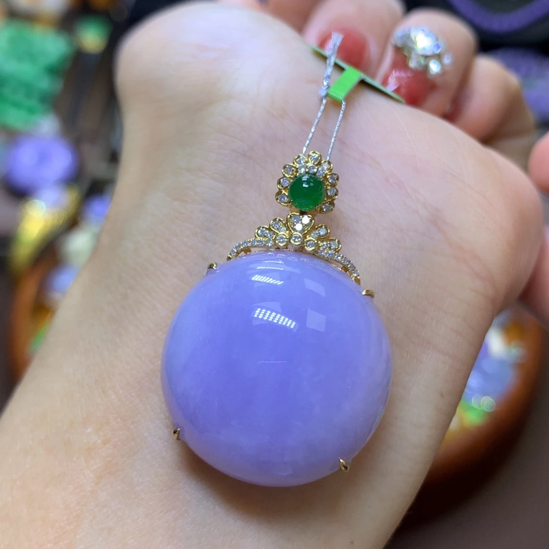 【闪购商品】翡翠颈饰18K金镶嵌翡翠