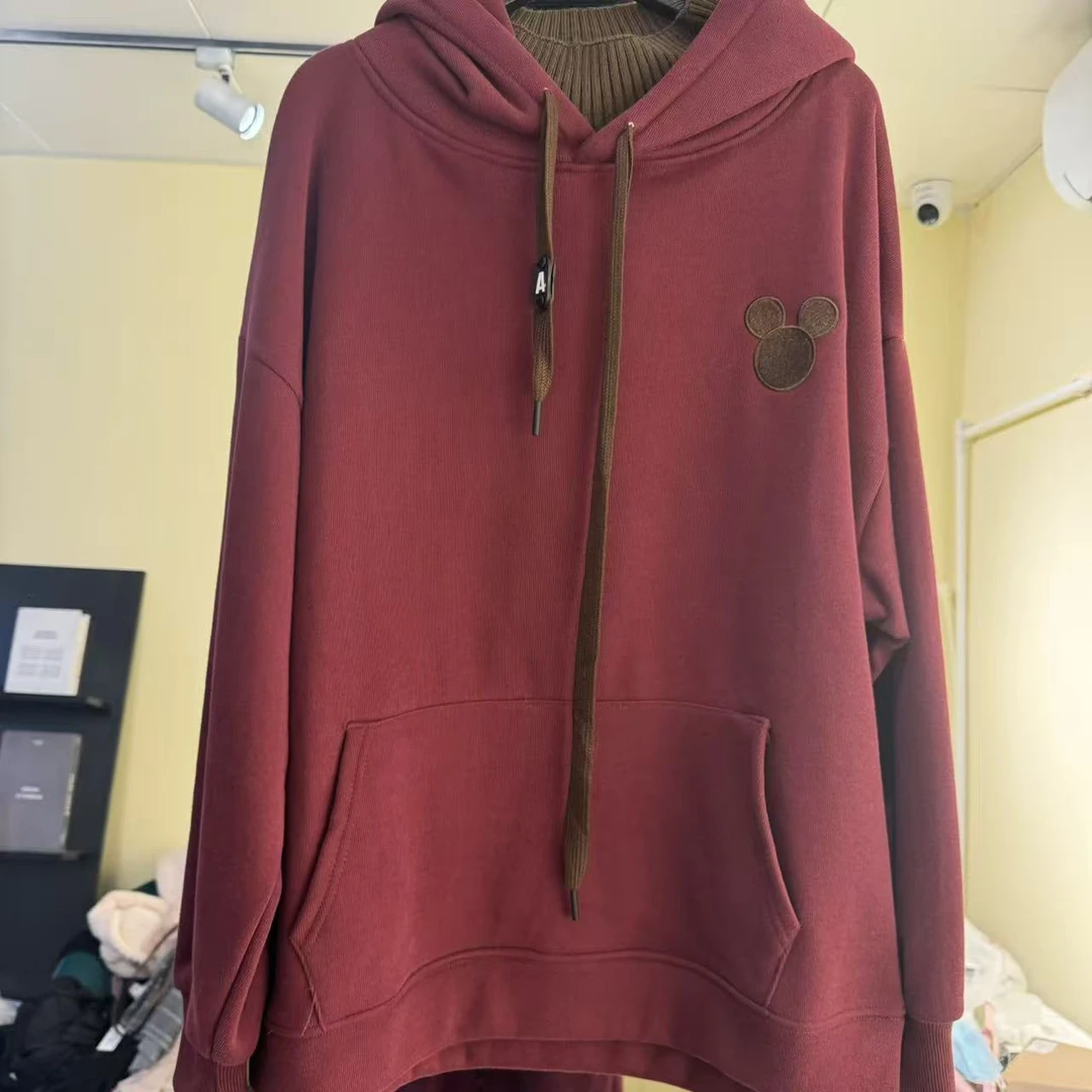 秋冬女士重工刺绣加绒加厚连帽宽松卫衣新款外套