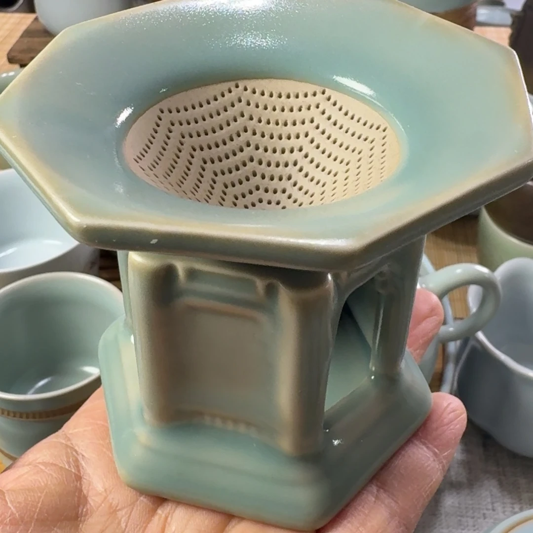 汝州原矿汝瓷全品茶漏