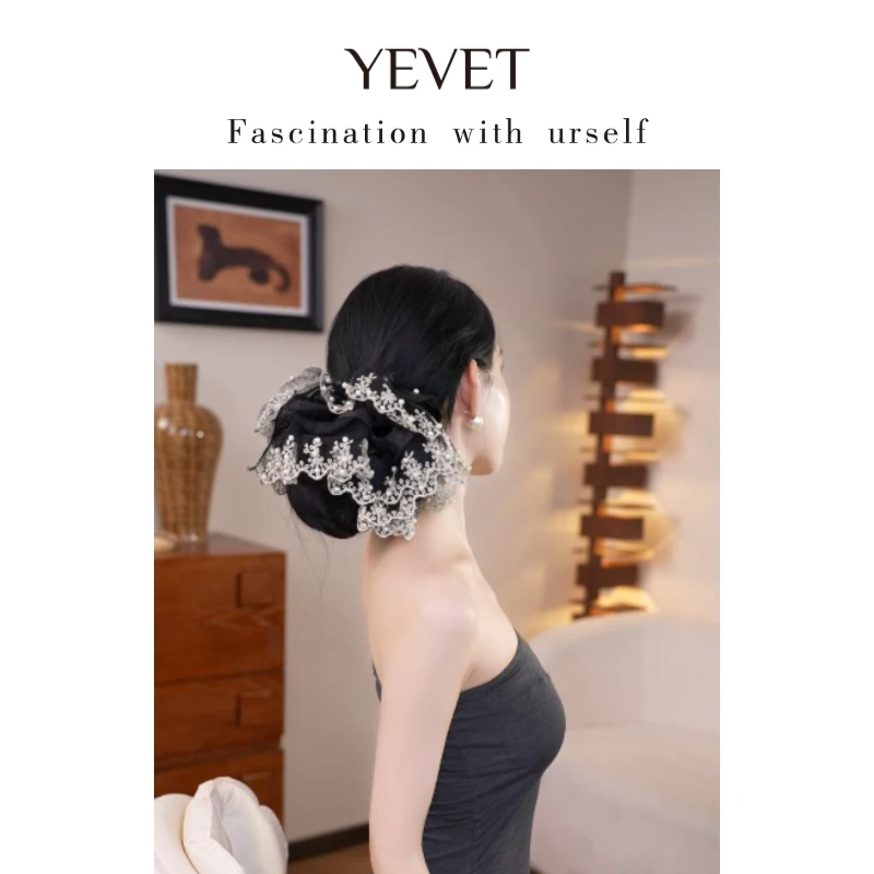 蕾丝发圈头饰发饰发夹头花欧若精灵风韩系