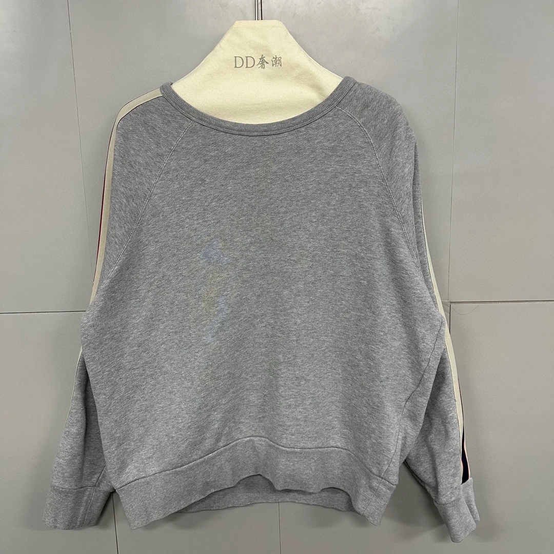 全新未使用 GUCCI/古驰 侧边织带logo拼接卫衣 L码 D14121