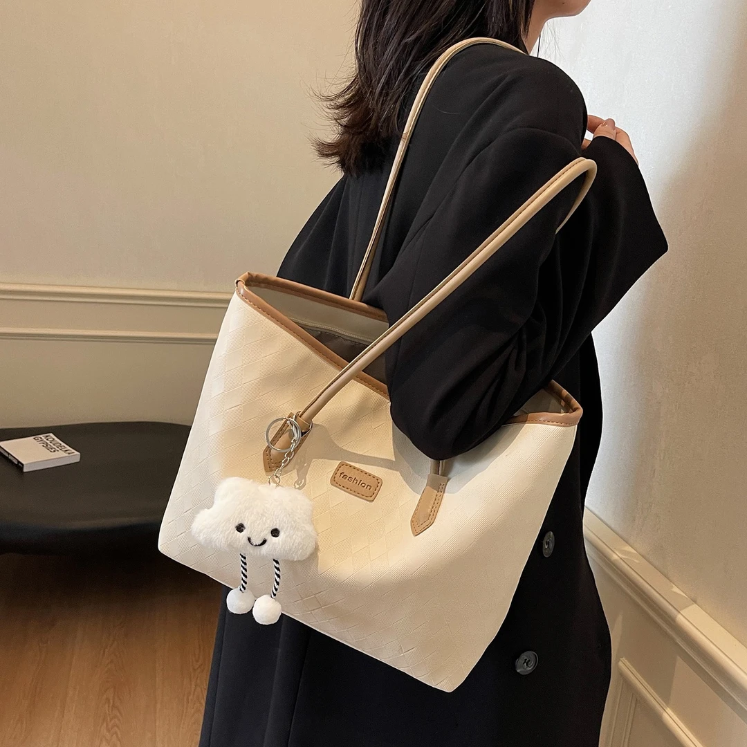 大容量包包女士2025新款潮夏季简约百搭单肩包休闲上班通勤托特包