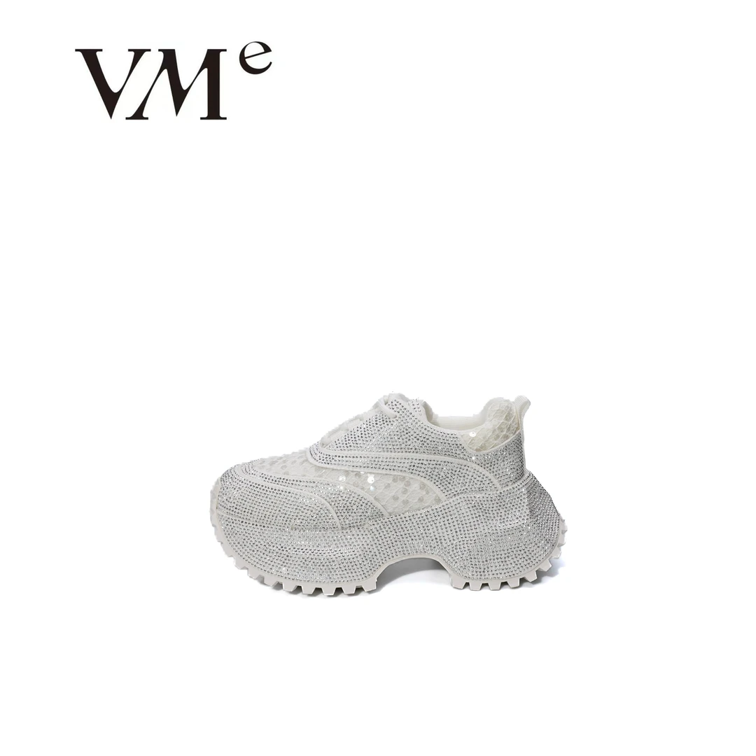 VME/舞魅[银河漫舞] 新品时尚休闲厚底满钻老爹鞋 VS25C3418
