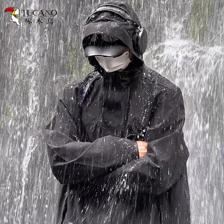 啄木鸟黑武士冲锋衣男女三合一户外登山服春秋款大码宽松夹克外套