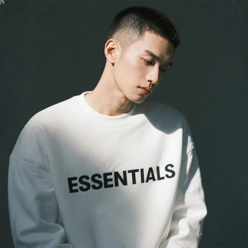 ESSENTIALS QUEEN正品重磅400g纯棉卫衣男印花美式情侣圆领卫衣潮