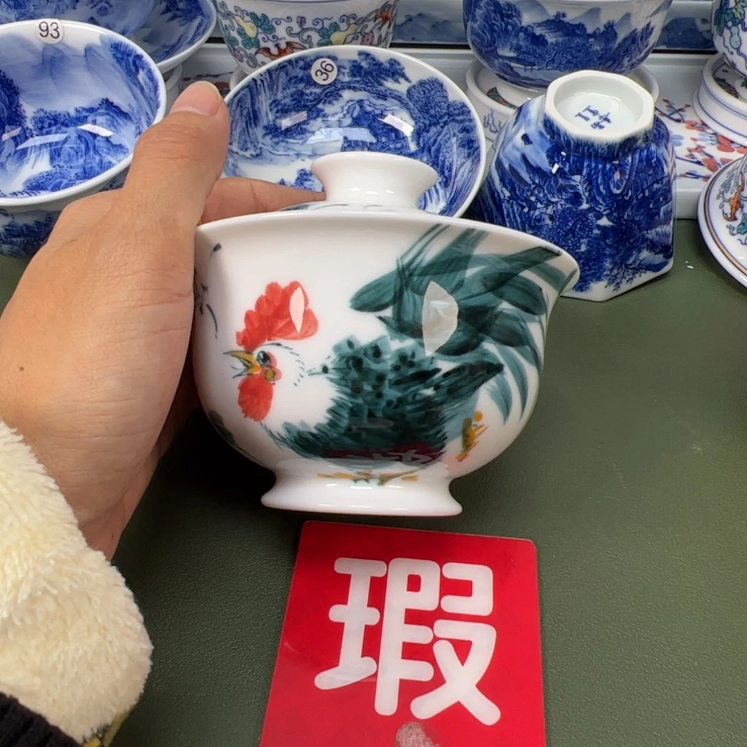 陶瓷景德镇纯手工纯手绘茶具木木43