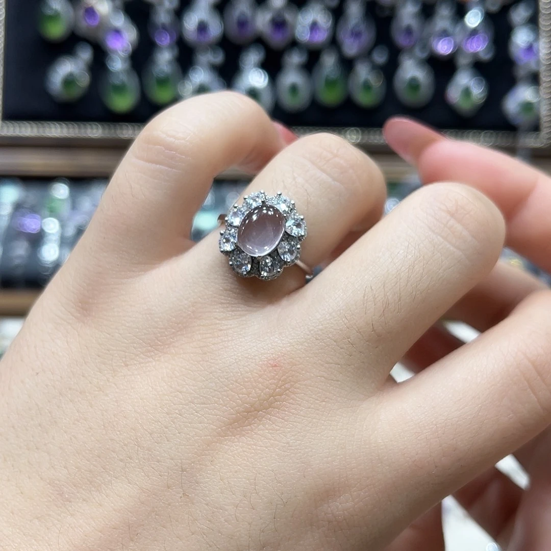 戒指银S925镶嵌黄晶