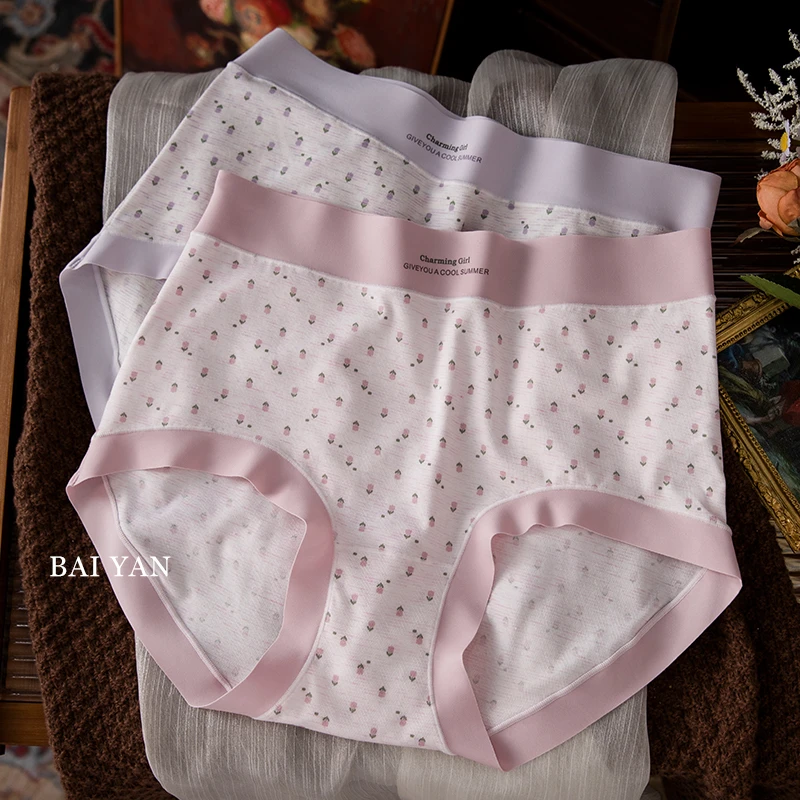 67363莫代尔女士内裤女生甜美舒适透气亲肤大包臀不卷边三角裤头
