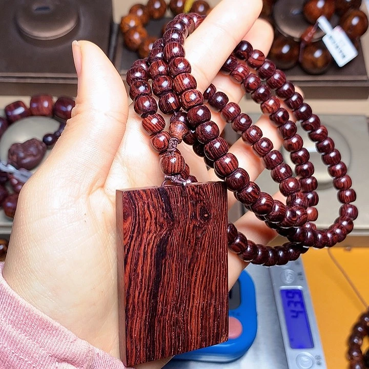花梨木类手串/手链丘*老挝花梨风化料土埋料108颗